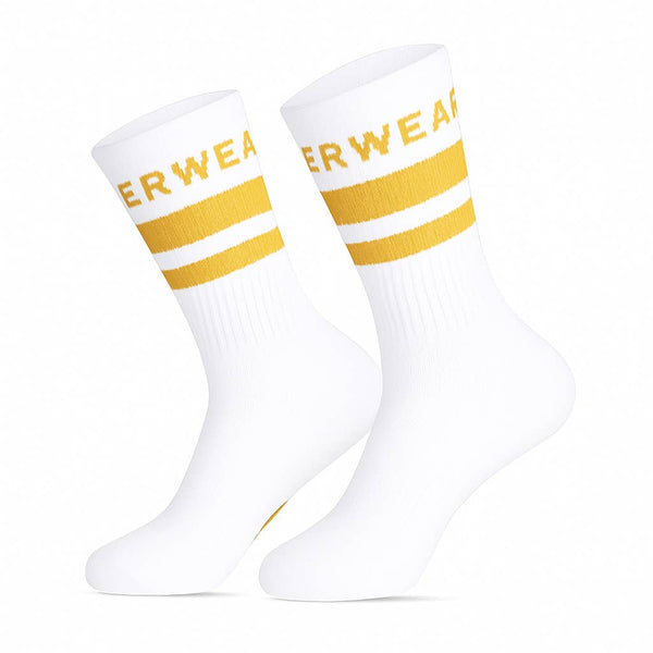 Mounderwear Stripe Athletic Crew Socks Yellow