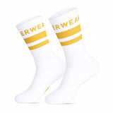 Mounderwear Stripe Athletic Crew Socks Yellow