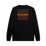 PLAYBOY Repeating Masthead Long Sleeve T-Shirt