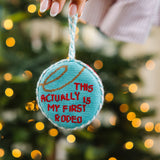First Rodeo Needlepoint Ornament