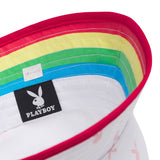 PLAYBOY Rainbow Lining Rabbit Head Bucket Hat