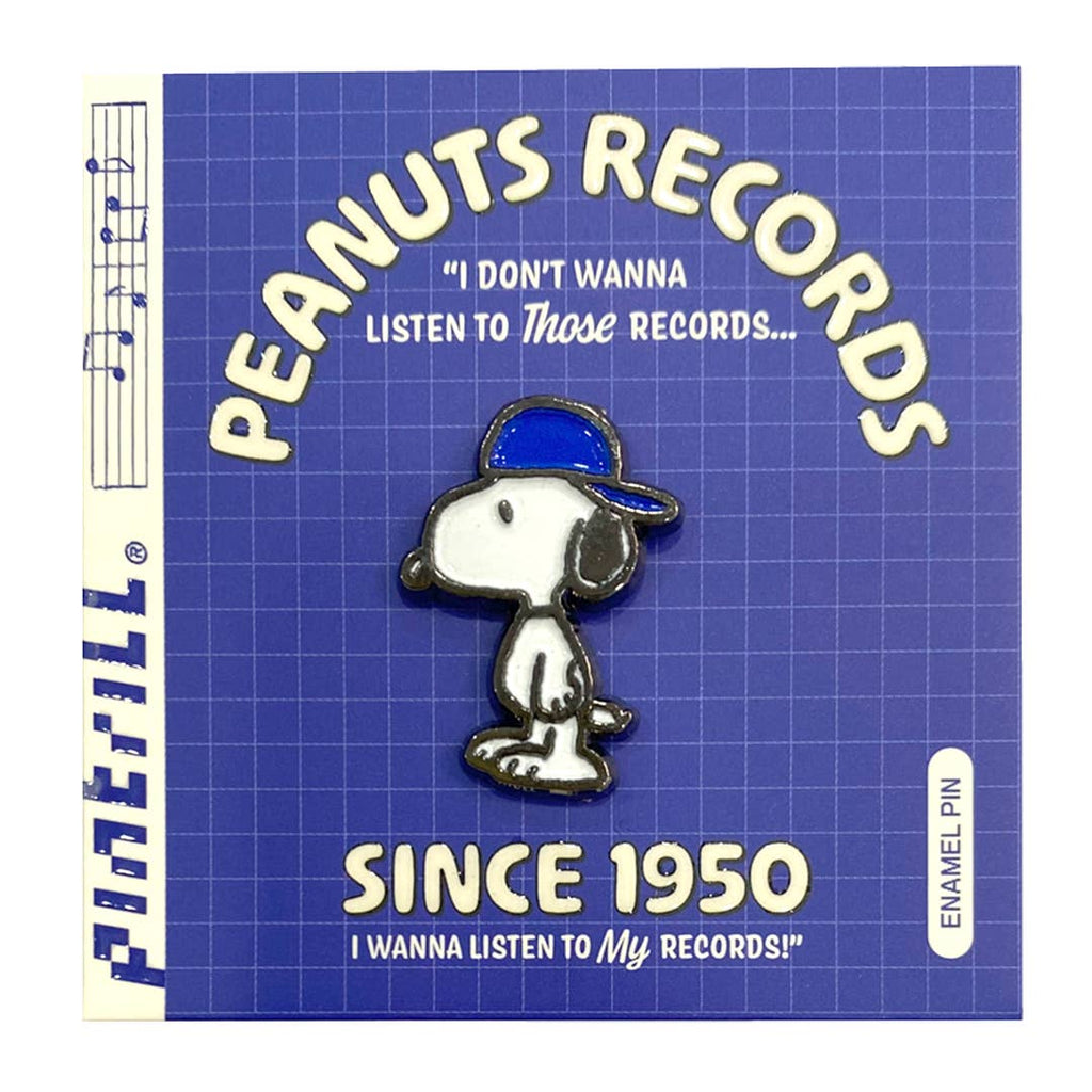 PEANUTS Snoopy Blue Cap Records Pin