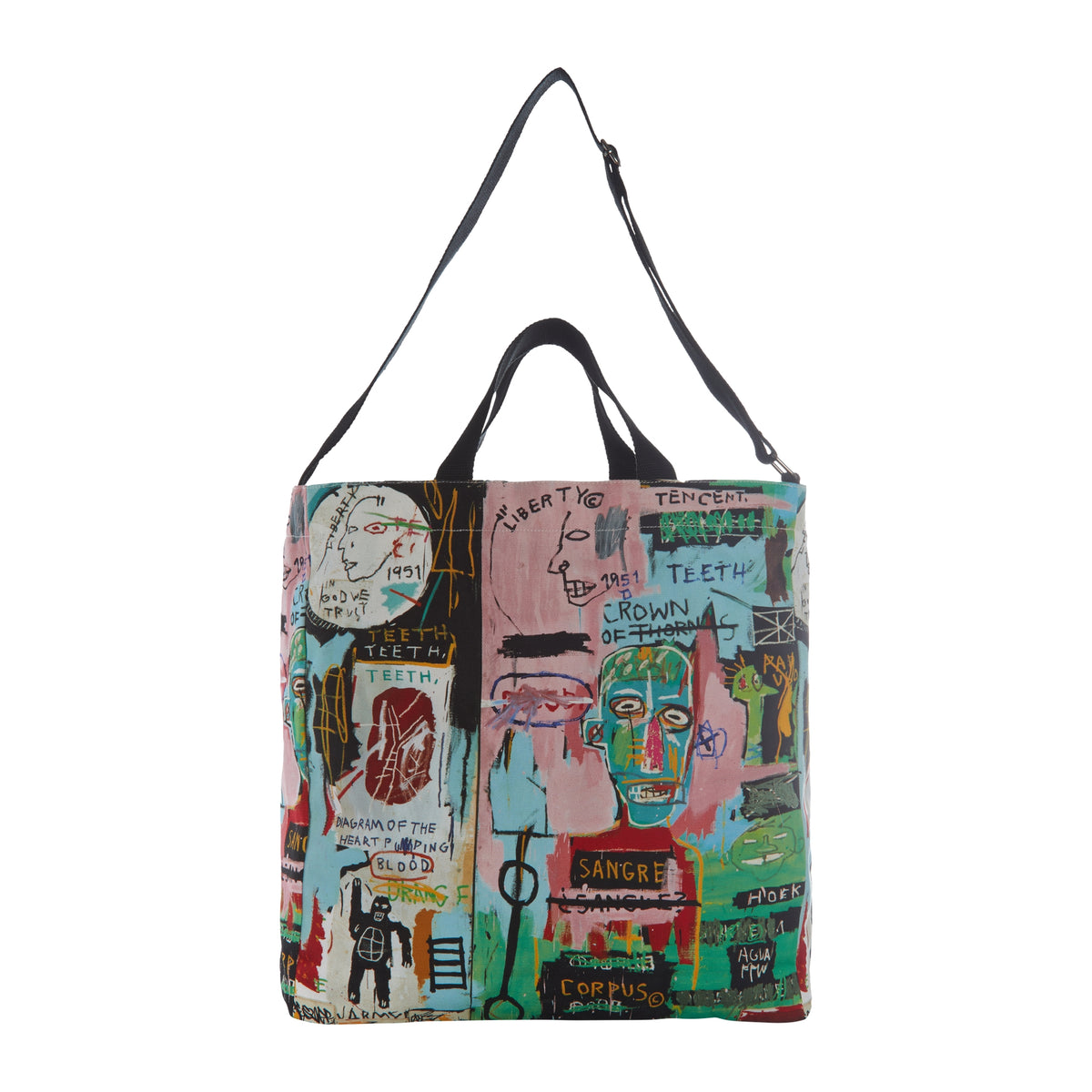 Jean-Michel Basquiat in Italian Crossbody Bag