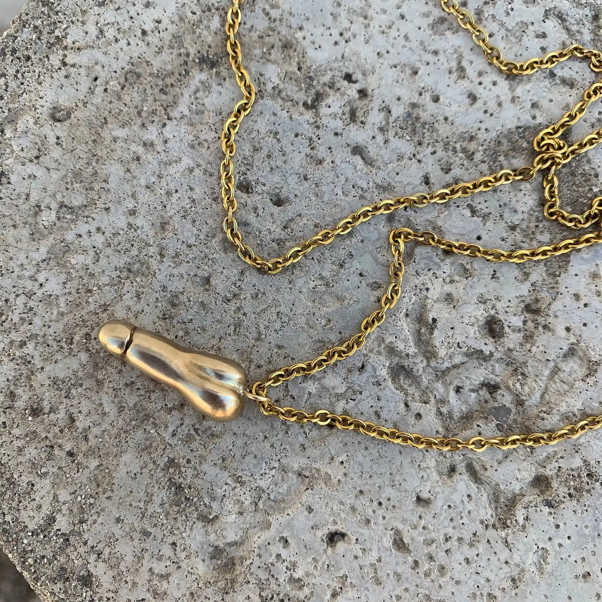 Bronze Penis Charm Necklace by Gilty Boy