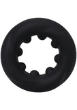 Rock Solid The Twist Silicone Cock Ring - Black