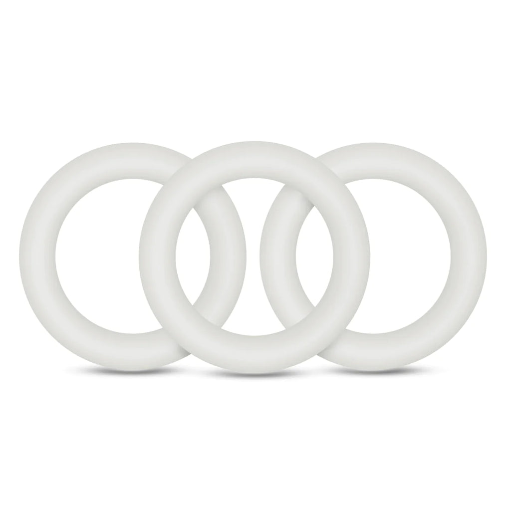 Performance VS2: Glow In The Dark White Small Penis Rings 3-Pack