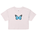 Blue Butterfly Crop Top