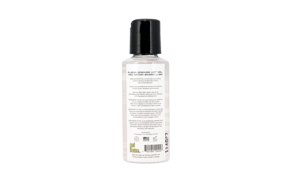 Elbow Grease H2O Water Based Lubricant Warming 2.4oz