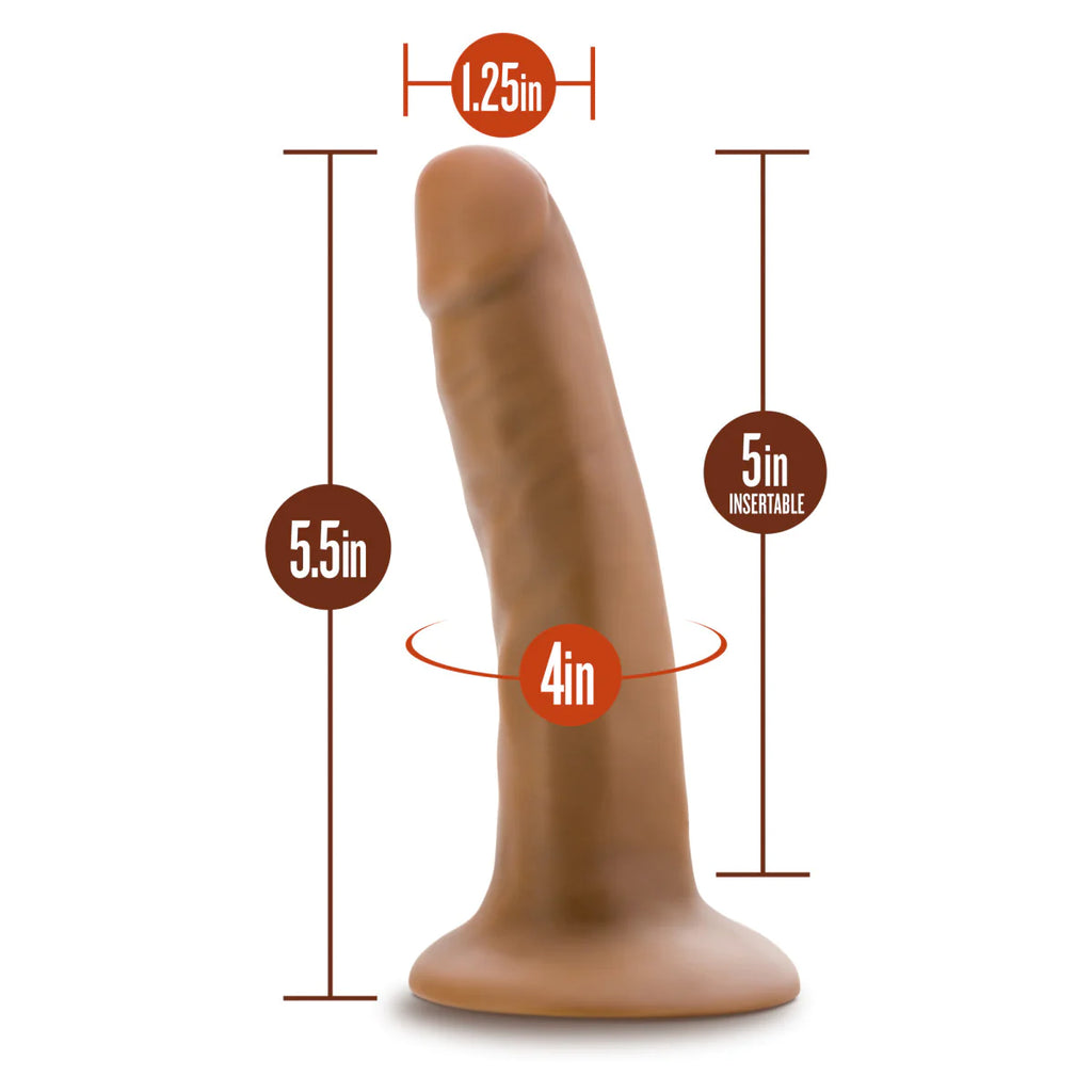 Dr. Skin Realistic Mocha 5.5-Inch Long Dildo