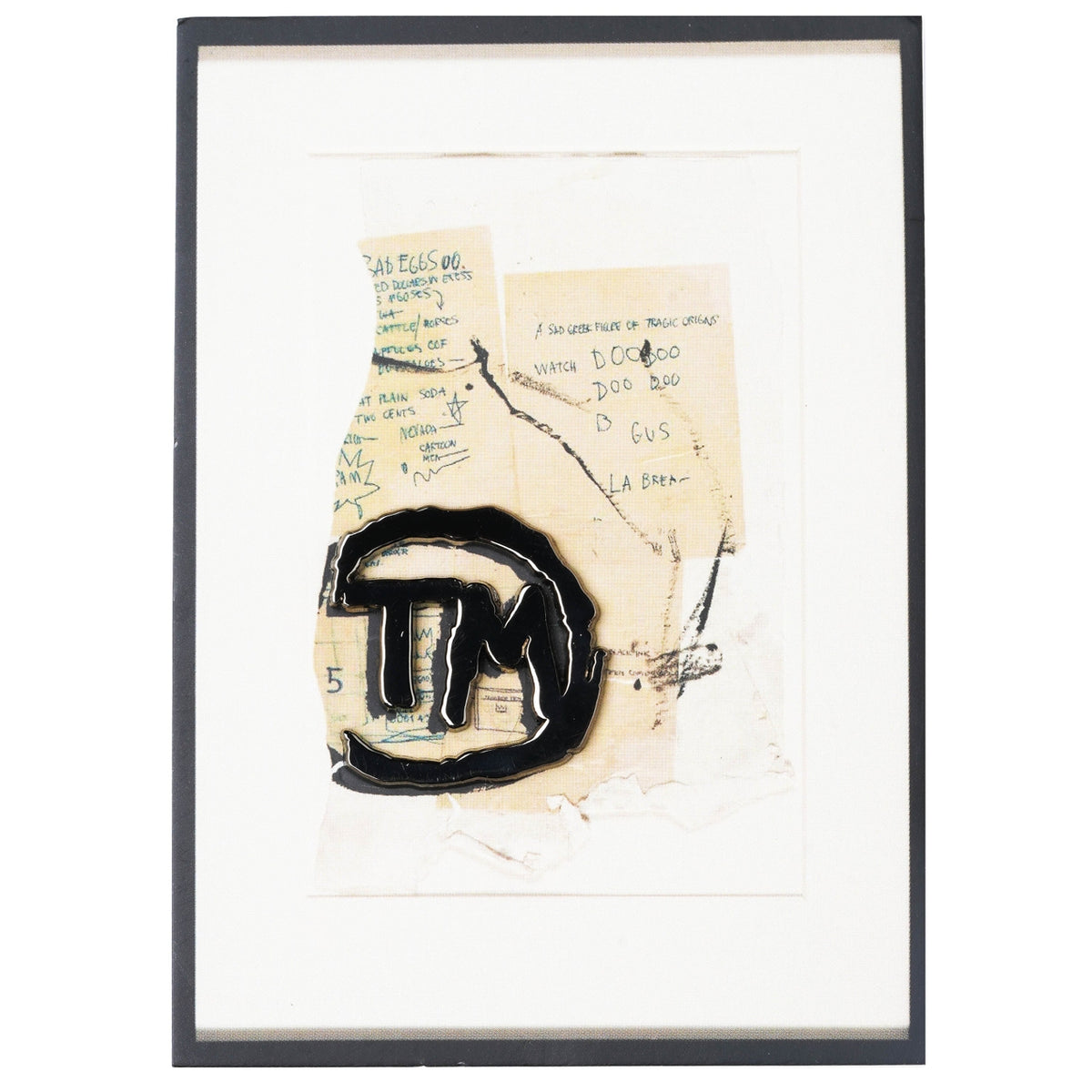 Jean-Michel Basquiat Tm Postcard and Pin