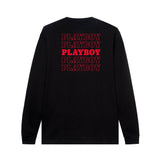 PLAYBOY Repeating Masthead Long Sleeve T-Shirt