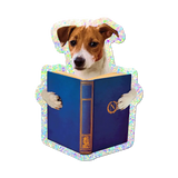 Reading Dog by Toiletpaper die-cut sticker