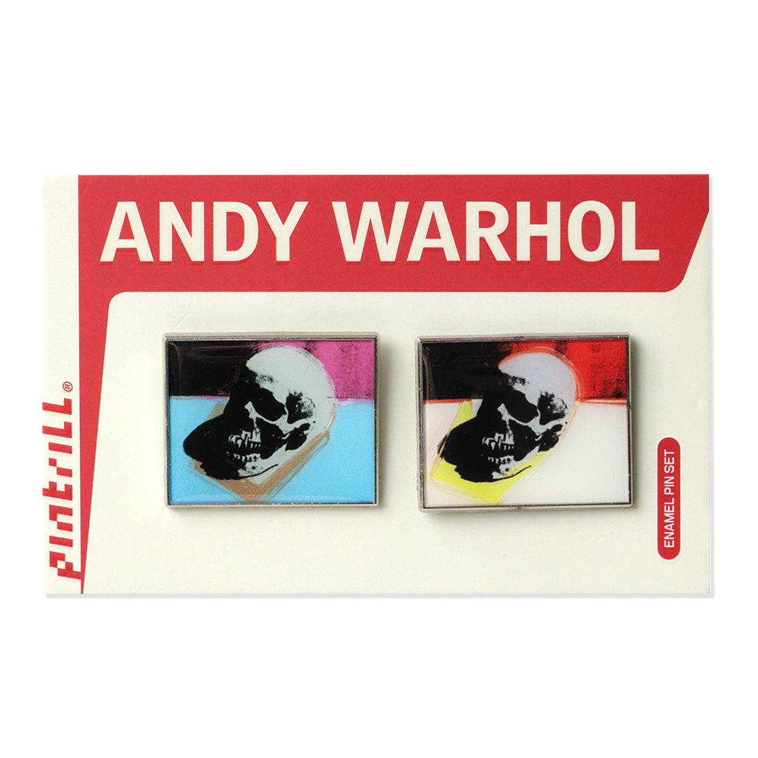 Andy Warhol Skulls Blue White Pin Set