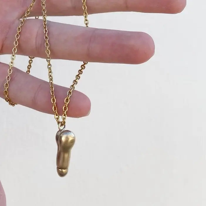 Bronze Penis Charm Necklace by Gilty Boy