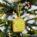 Avocado Toast Needlepoint Ornament