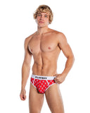 Playboy Men's Argyle Briefs - Red/White