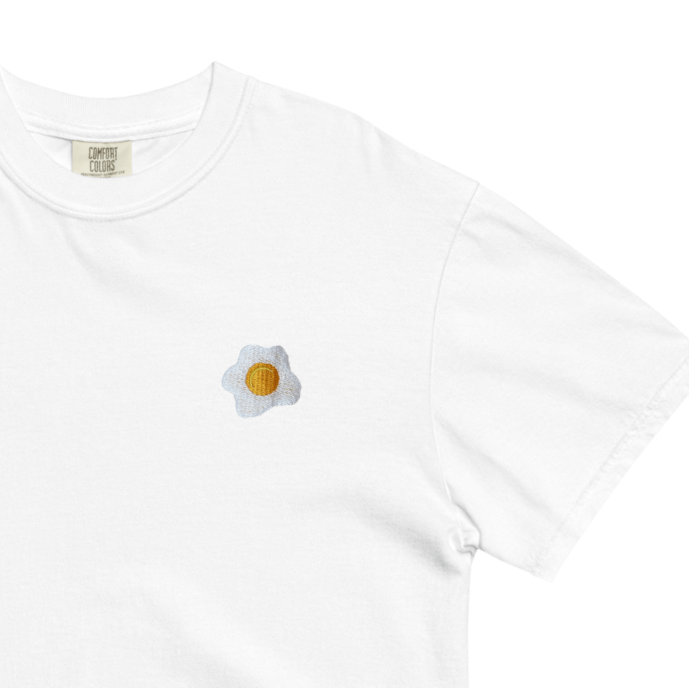 Fried Egg Embroidered T-Shirt