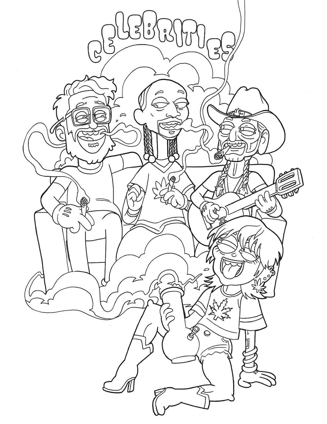 Who Smokes Weed? Coloring Book