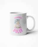 Introverted Dolly storybook character mug