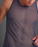 Score Sheer Tank - Midnight Navy: L
