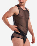 Score Sheer Tank - Black: L
