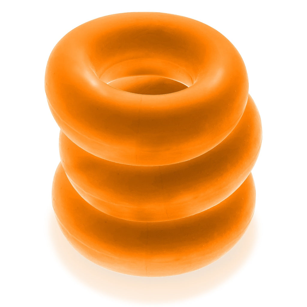 Oxballs Fat Willy Jumbo Cock Ring (3 pack) - Orange