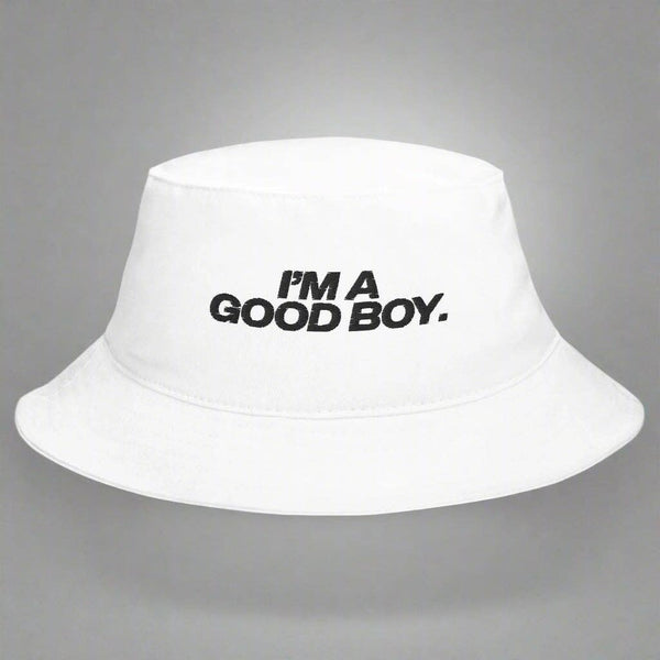 I'm A Good Boy Bucket Hat by YES HOMO in White