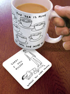 David Shrigley Coaster - Sorry I Fell Asleep