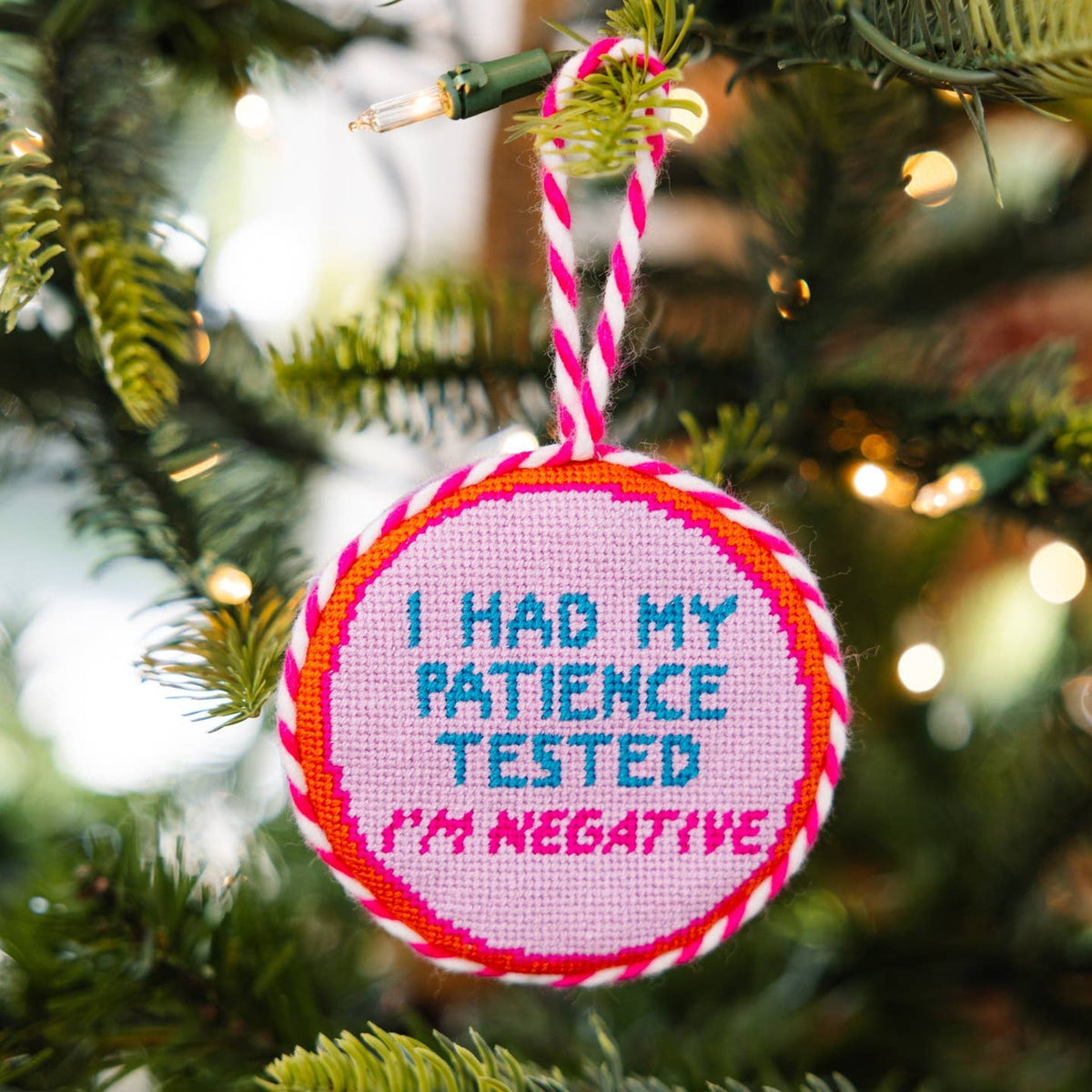 Patience Needlepoint Ornament