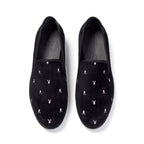 PLAYBOY Duke + Dexter Velvet Mini Rabbit Head Loafers