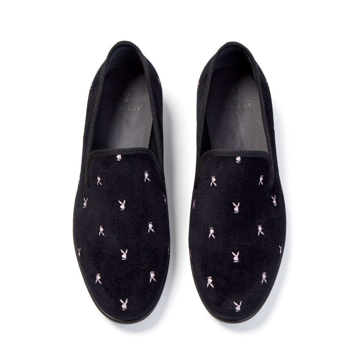 PLAYBOY Duke + Dexter Velvet Mini Rabbit Head Loafers