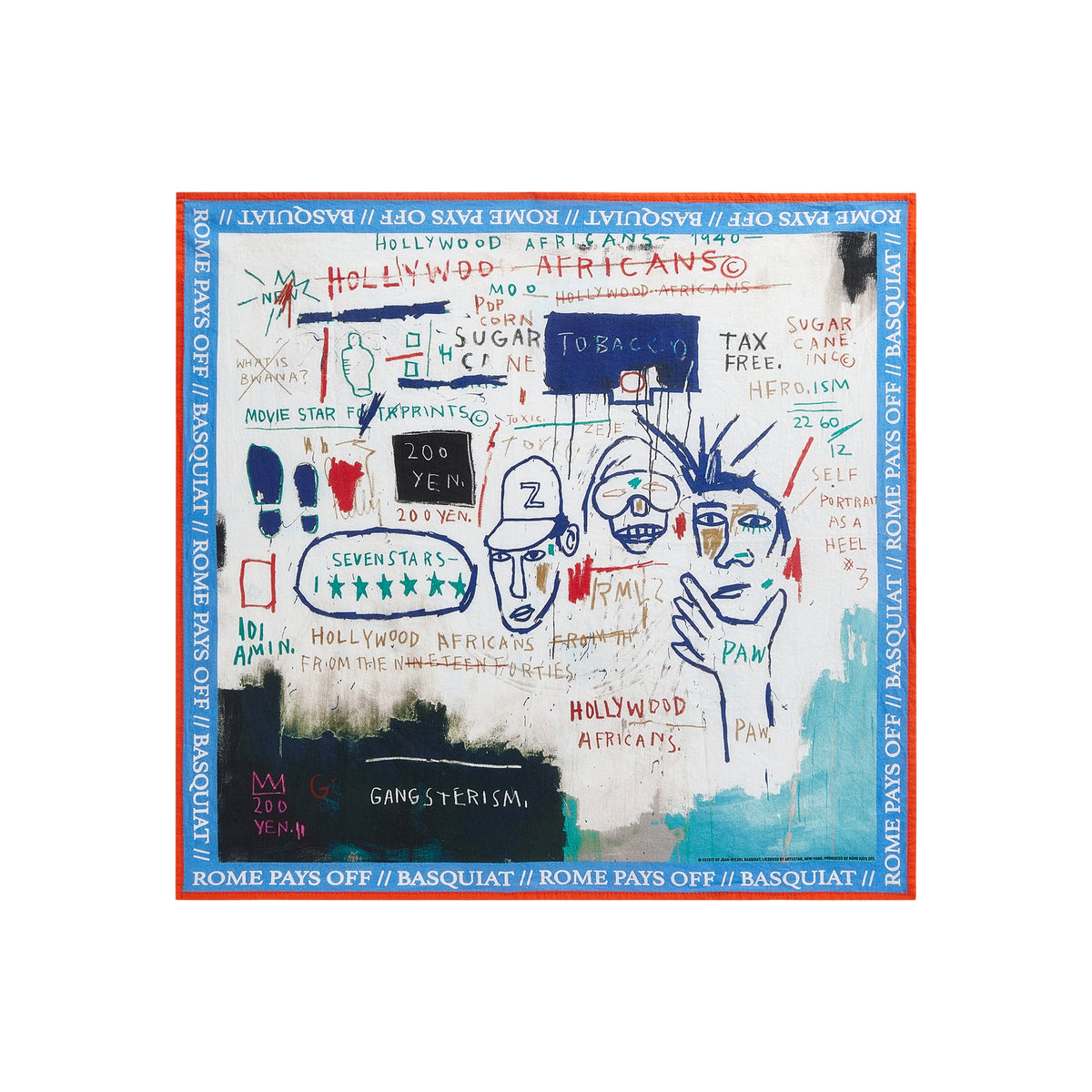 Jean-Michel Basquiat Hollywood Africans Bandana