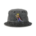 Jean-Michel Basquiat Pez Dispenser Embroidered Denim Bucket Hat