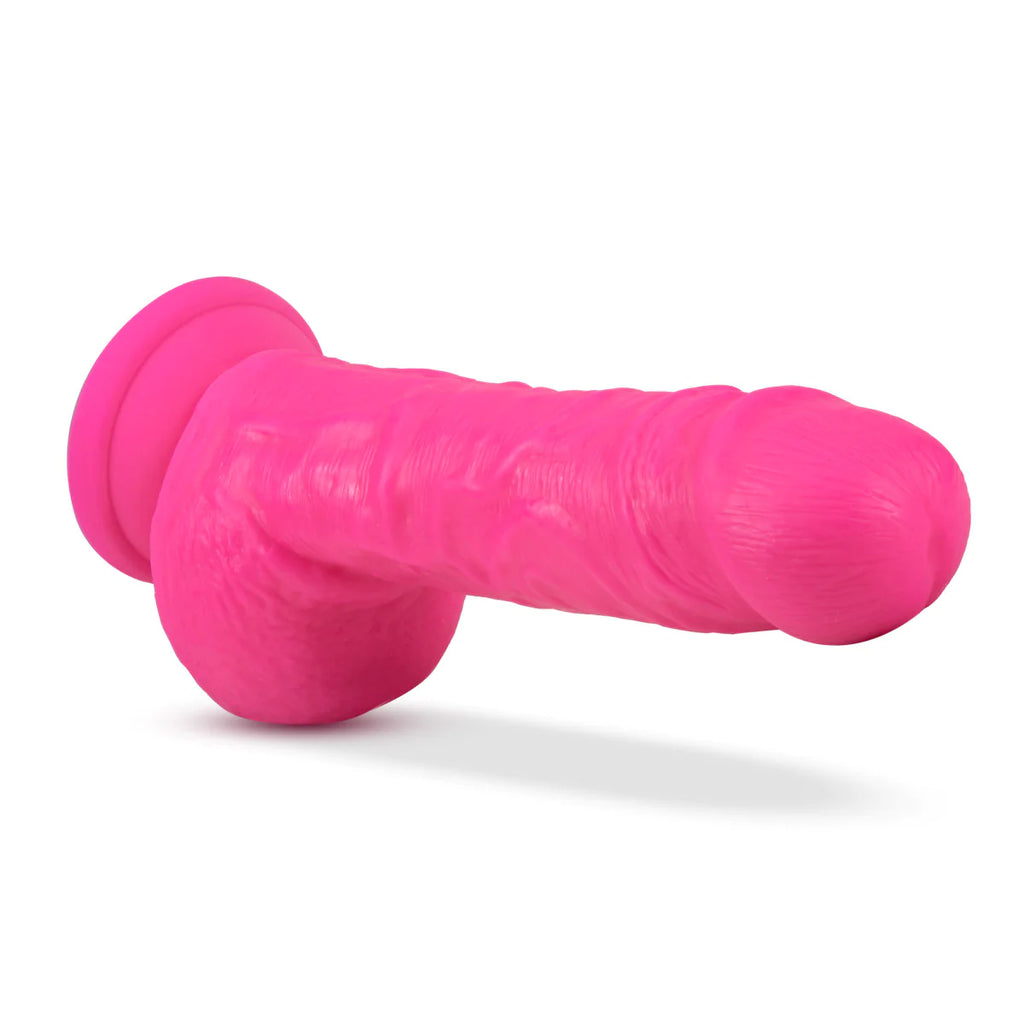 Neo Realistic Neon Pink 9-Inch Long Dildo