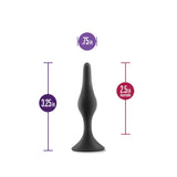 Anal Adventures Platinum Beginner Black 3.25-Inch Anal Plug