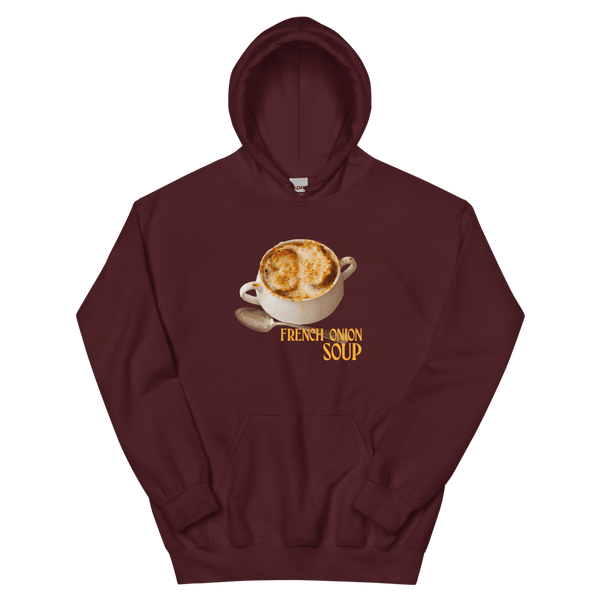 French Onion Soup Hoodie Maroon