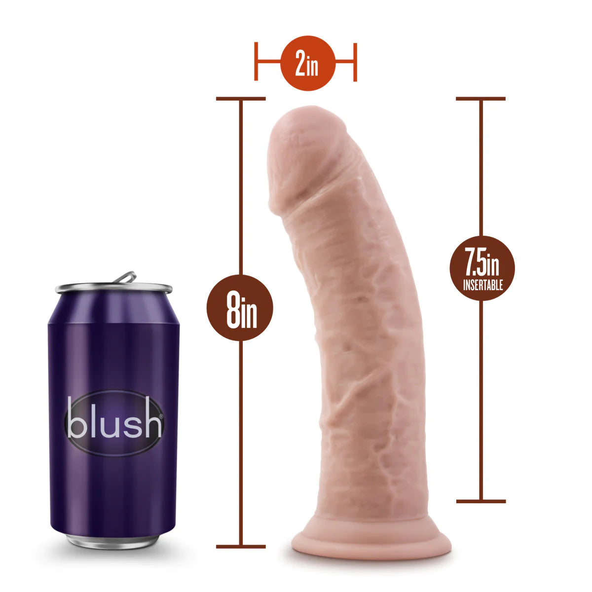 Dr. Skin Plus Realistic Vanilla 8-Inch Dildo