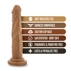 Dr. Skin Realistic Cock Realistic Mocha 7.5-Inch Long Dildo