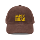 Garlic Bread Embroidered Corduroy Hat Brown