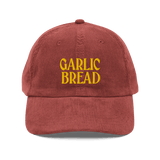 Garlic Bread Embroidered Corduroy Hat Burgundy