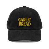 Garlic Bread Embroidered Corduroy Hat Black
