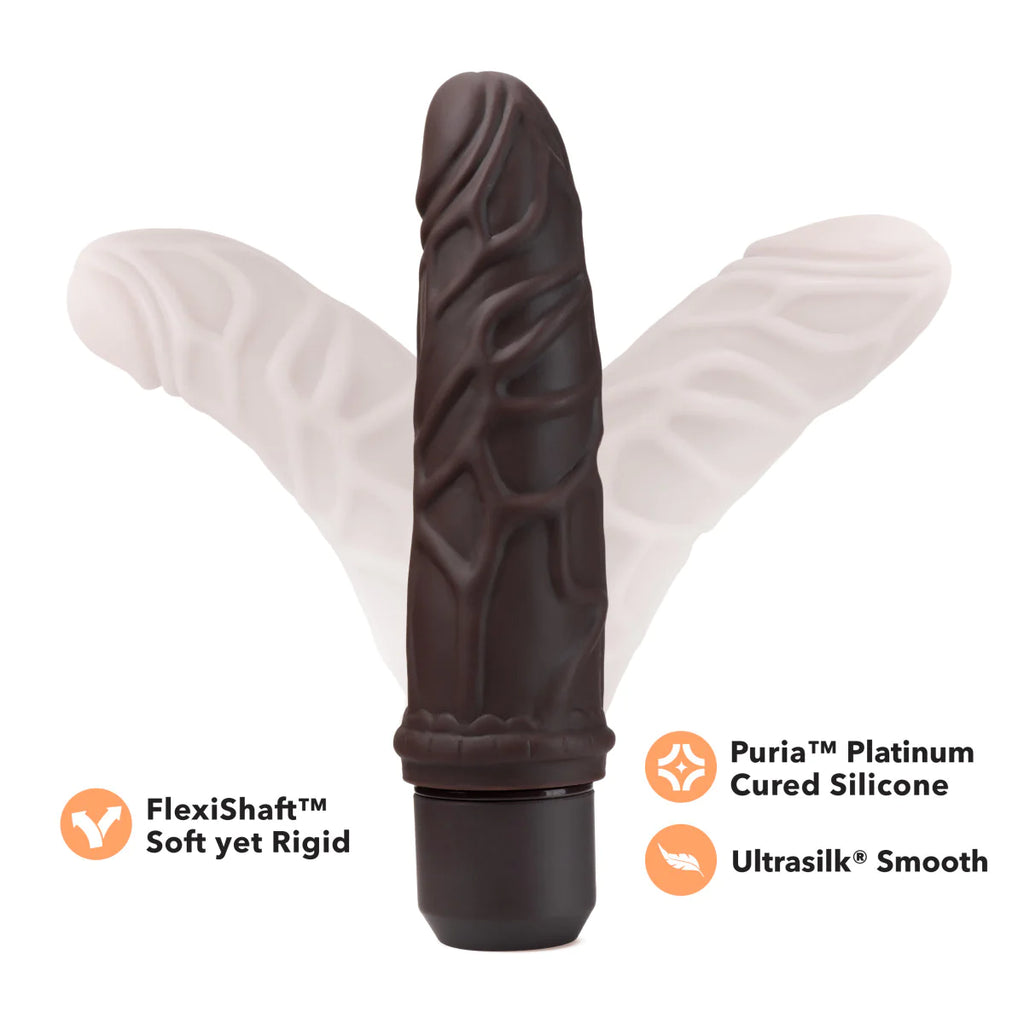 Dr. Skin Silicone Dr. Robert Brown 7.25-Inch Long Vibrating Dildo