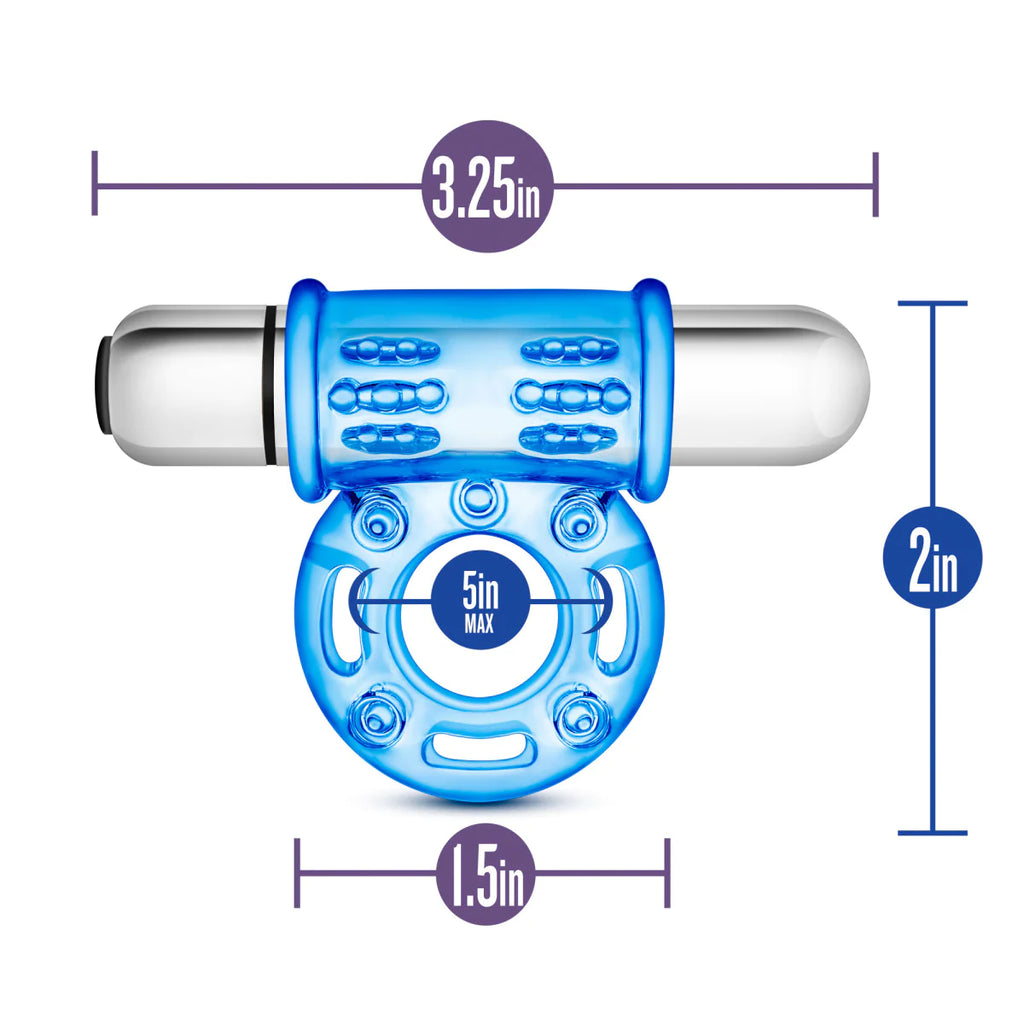 Stay hard bull ring 3-in-1 blue 10-function vibrating penis ring CULTUREEDIT Stay hard bull ring 3-in-1 blue 10-function vibrating penis ring CULTUREEDIT