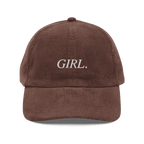 GIRL. Embroidered Corduroy Hat