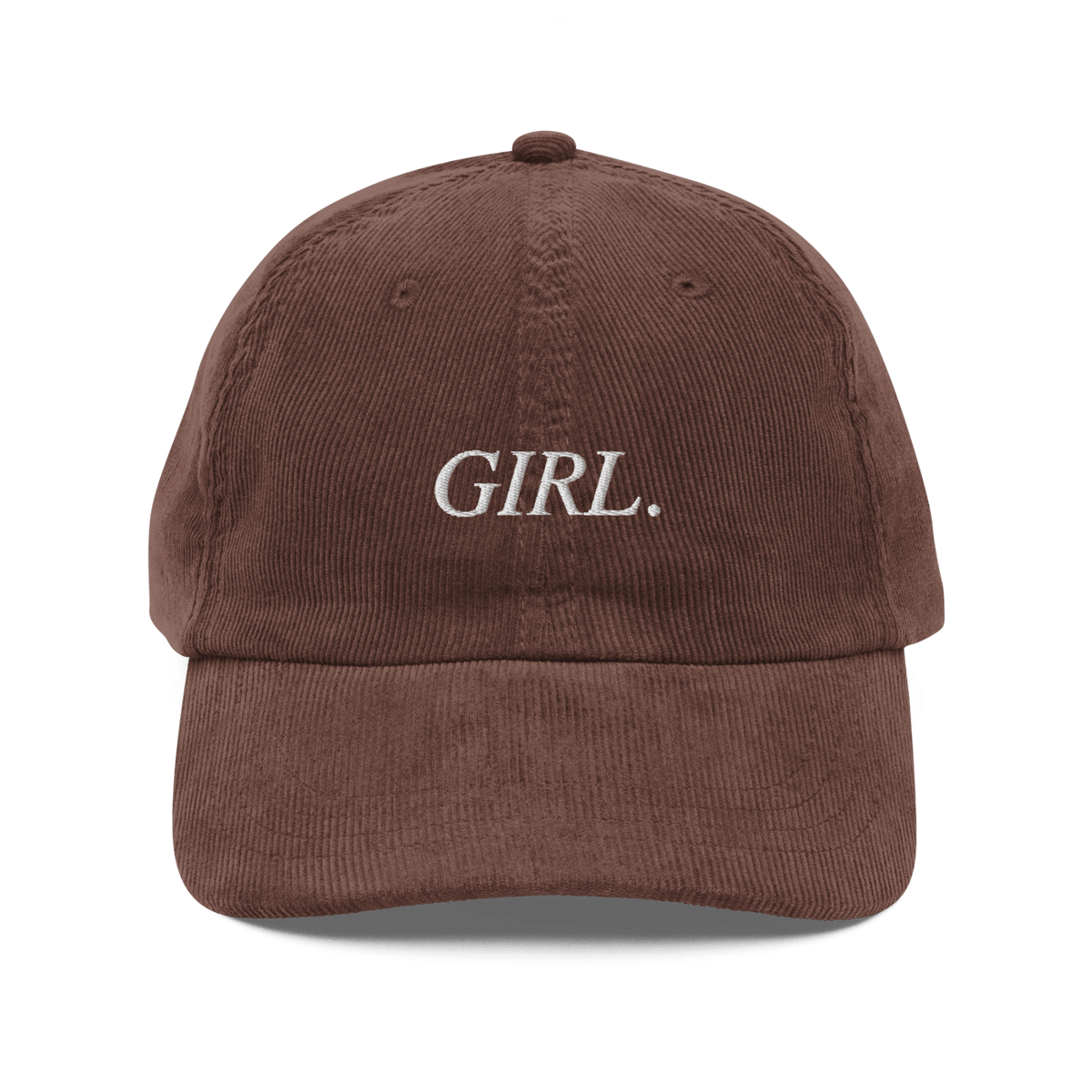 GIRL. Embroidered Corduroy Hat