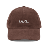 GIRL. Embroidered Corduroy Hat