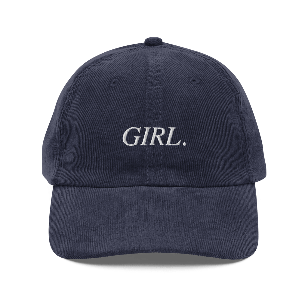 GIRL. Embroidered Corduroy Hat