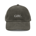 GIRL. Embroidered Corduroy Hat
