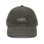 GIRL. Embroidered Corduroy Hat