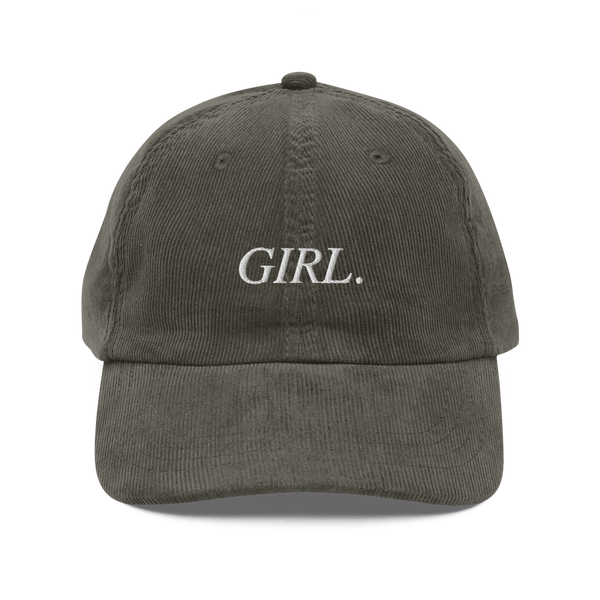 GIRL. Embroidered Corduroy Hat
